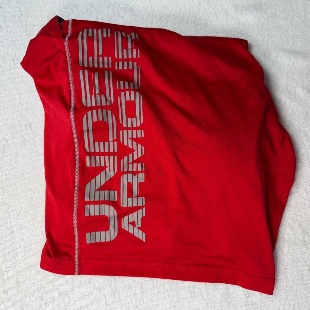 Under Armour Dazzle Basketball Shorts Men's XL Red Shiny Y2K style With Logo